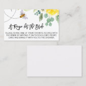 ビーフローラ持参レシピブライダルシャワーカード 名刺 (正面/裏面)