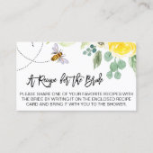 ビーフローラ持参レシピブライダルシャワーカード 名刺 (正面)