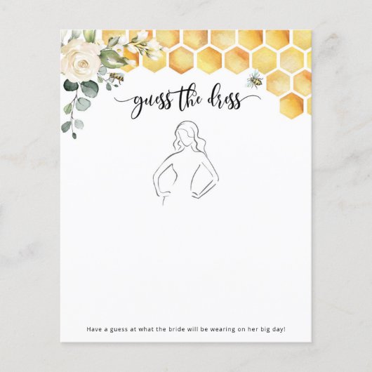 ビーフローラ推測ドレスブライダルシャワーゲーム (正面)