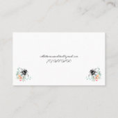 ビーフローラ水色フローラ呼出しカード 名刺 (裏面)