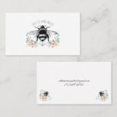 ビーフローラ水色フローラ呼出しカード 名刺 (正面/裏面)