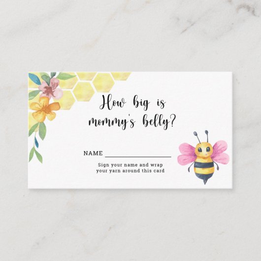 ビーフローラ – ママのお腹の大きさ エンクロージャーカード (正面)