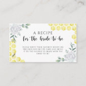 ビーフローラ – 花嫁のためのレシピ エンクロージャーカード (正面)