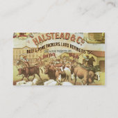 ビーフ及びポーク包装業者、c.1880 (色のlitho) 名刺 (裏面)