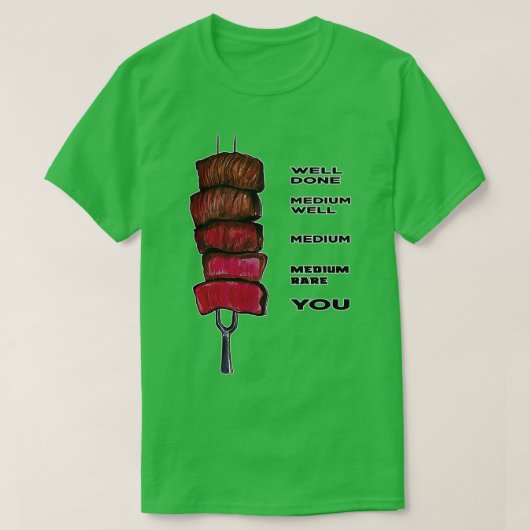 ビーフ料理フンネアート Tシャツ (デザイン正面)