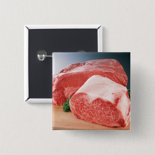 ビーフ3 缶バッジ (正面&裏面)