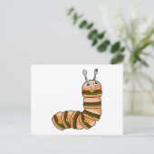 ビーフ&サラダとチーズバーガーのキャタピラ ポストカード (スタンド正面)