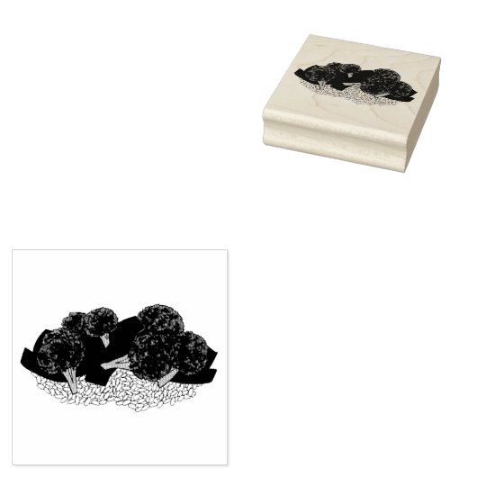 ビーフ&ブロッコリー中国のレストラン持ち帰り食べ物 ラバースタンプ (押印)