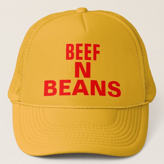 ビーフNの豆のトラック運転手の帽子 キャップ (正面)
