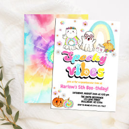 ビーブス不気味グルーヴィ幽霊ハロウィーン誕生日 招待状