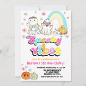 ビーブス不気味グルーヴィ幽霊ハロウィーン誕生日 招待状 (正面)