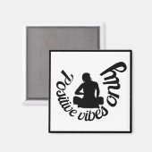 ビーブス前向きのみ引用文禅ヨガ瞑想 マグネット (正面/裏面)