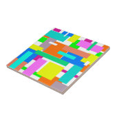 ビーブス前向きハッピーカラー抽象芸術アートブロック タイル (側面)