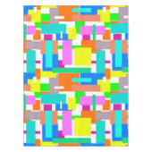 ビーブス前向きハッピーカラー抽象芸術アートブロック テーブルクロス (正面)