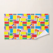 ビーブス前向きハッピーカラー抽象芸術アートブロック バスタオルセット (ハンドタオル)