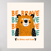 ビーブブレイブアンド親切なベアーカッブ子供部屋 ポスター (正面)