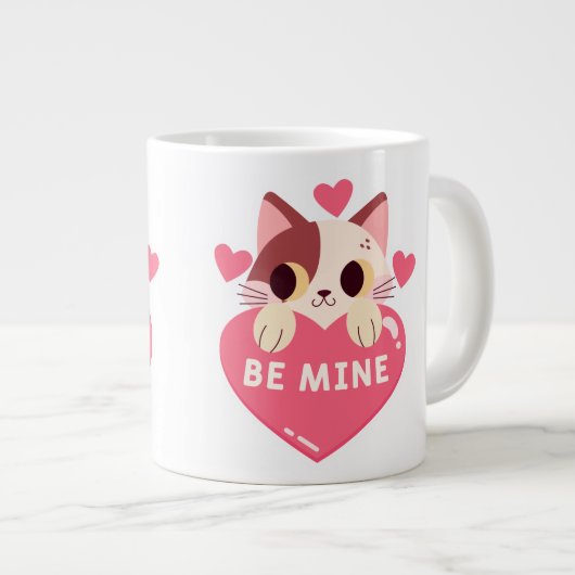 ビーブミンカワイイ子猫 ジャンボコーヒーマグカップ (正面右)