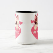 ビーブミンカワイイ子猫 ツートーンマグカップ (中央)