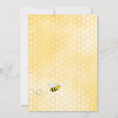 ビーブライダルシャワーひまわり花の緑の花嫁へ 招待状 (裏面)