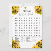 ビーブライダルシャワーゲーモダンム単語検索ゲーム 案内状 (正面)