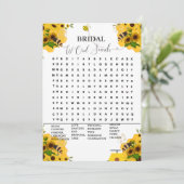 ビーブライダルシャワーゲーモダンム単語検索ゲーム 案内状 (スタンド正面)