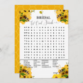 ビーブライダルシャワーゲーモダンム単語検索ゲーム 案内状 (正面/裏面)
