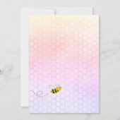 ビーブライダルシャワーレインボー緑の花嫁へビー 招待状 (裏面)