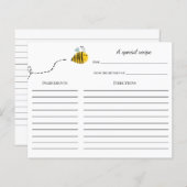 ビーブライダルシャワーレシピカード (正面/裏面)