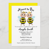 ビーブライダル·シャワーの招待を受けるための 招待状 (正面/裏面)