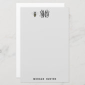 ビーブラックつる植物 便箋 (正面/裏面)