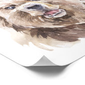 ビーブレイブウォーターカラーベア子供部屋チャイルドウッドランド ポスター (角)