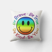 ビーブレイブスマイル絵文字スクエア装飾用クッション クッション (裏面)