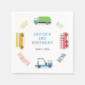 ビープスクリーチウブルーバースデーパーティー スタンダードカクテルナプキン (正面)