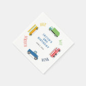 ビープスクリーチブルートラック誕生日パーティー スタンダードカクテルナプキン (角)