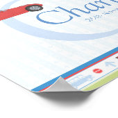 ビープビープカーパーソナライズされたボーイズ名ポスター ポスター (角)