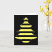 ビープリントクリスマスツリーパジャマクリスマス動物愛好家 カード (黄色い花)