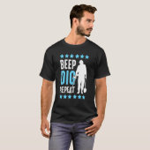 ビープ掘り繰り返し金属検出検出器 Tシャツ (正面フル)