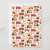 ビープ音が鳴る！トラック誕生日 招待状 (裏面)