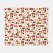 ビープ音が鳴る!トラック フリースブランケット (正面(横))