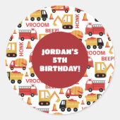 ビープ音が鳴る！トラック ラウンドシール (正面)