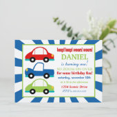 ビープ音のビープ音の誕生日パーティーの招待 招待状 (スタンド正面)