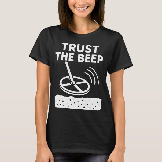 ビープ音を信じて メタルディテクティング探検 Tシャツ (正面)