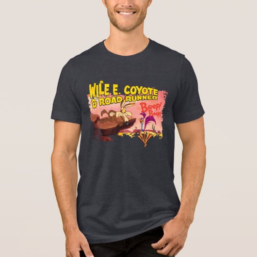 ビープ音™ビープ音が鳴るWILE E. COYOTE™ & ROAD™ トライブレンドTシャツ (正面)