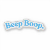 ビープ音 | 青おもしろい引用文句 シール (正面)