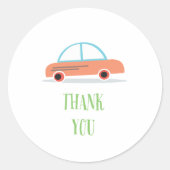 ビープHonk Kidの男の子の誕生日パーティーのお気に入りステッカー ラウンドシール (正面)