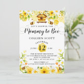 ビーベイビーシャワー招待状イエローモマムトゥビー 招待状 (スタンド正面)