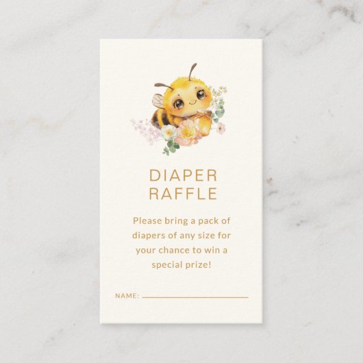 ビーベビーおむつラッフルカード エンクロージャーカード (正面)