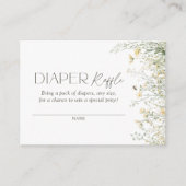 ビーベビーシャワーおむつラッフルチケット エンクロージャーカード (正面)
