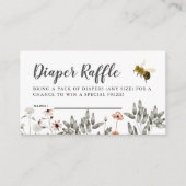 ビーベビーシャワーおむつラッフルチケット エンクロージャーカード (正面)