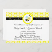 ビーベビーシャワージェンダーリビール招待状 招待状 (正面/裏面)